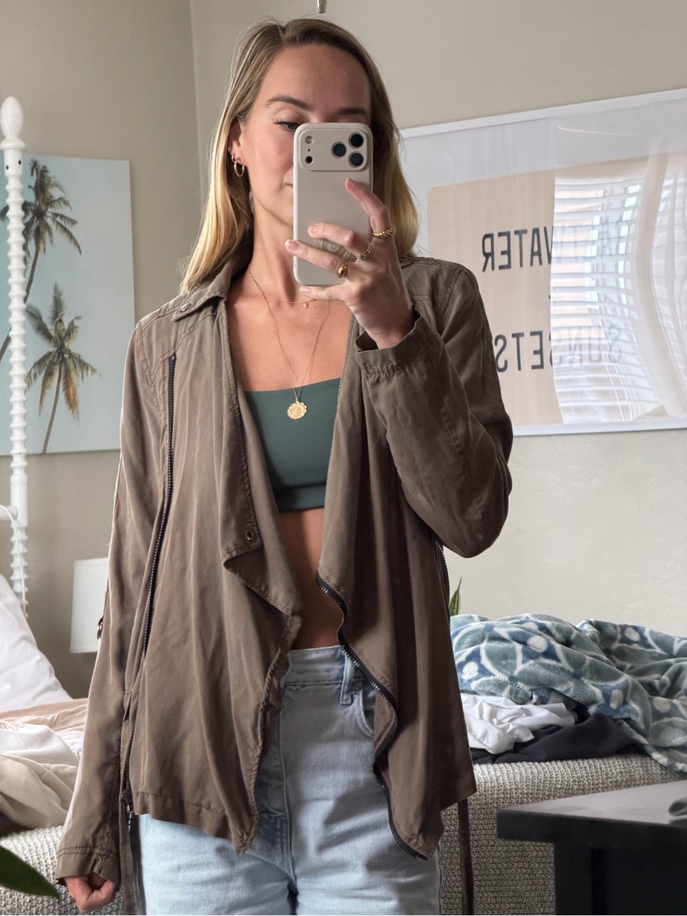 Blank NYC Moto Jacket Green